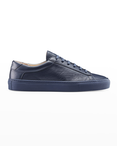Koio Men's Capri Tonal Leather Low-top Sneakers In Blau