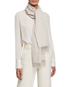 Loro Piana Cashmere Sciarpa Grande Fringe-trim Scarf