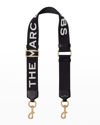 Marc Jacobs Mj Graphic Webbing Crossbody/shoulder Strap In Blackgold