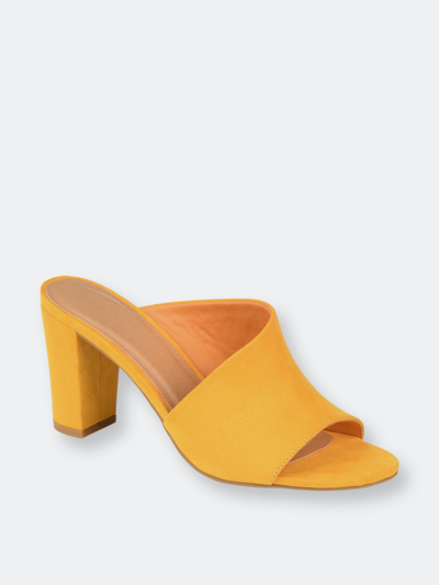 Journee Collection Collection Women's Tru Comfort Foam Wide Width Allea Slide In Yellow