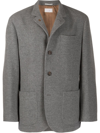 Brunello Cucinelli Boxy Fit Button Down Jacket In Grigio