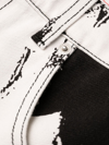 Alexander Mcqueen Mcqueen Graffiti Workwear Jeans In Bianco