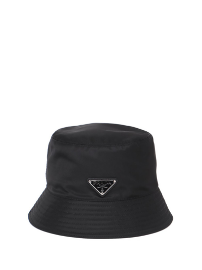 Prada `re-nylon` Bucket Hat In Nero