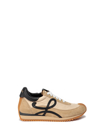 Loewe Low-cut Lace-up Sneakers In Nude