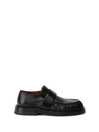 Marsèll Touch-strap Leather Loafers In Nero