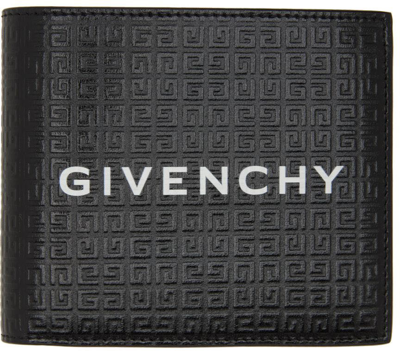Givenchy 4g Logo-embossed Leather Billfold Wallet In Black