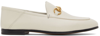 Gucci Off-white Leather Horsebit Loafers In 9022 Mysticwhite