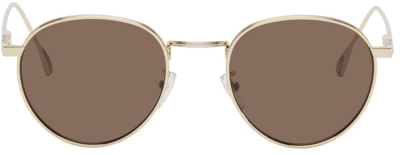 Paul Smith Gold Everitt Sunglasses In Shiny Gold