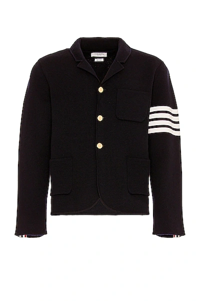 Thom Browne 4 Bar Fine Merino Wool Sport Coat In Navy