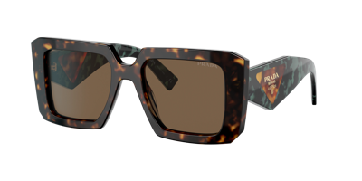 Prada Woman Sunglass Pr 23ysf In Dark Brown