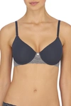 Natori Bliss Perfection Contour Underwire Soft Stretch Padded T-shirt Everyday Bra (38ddd) Women's In Ash Navy/anchor