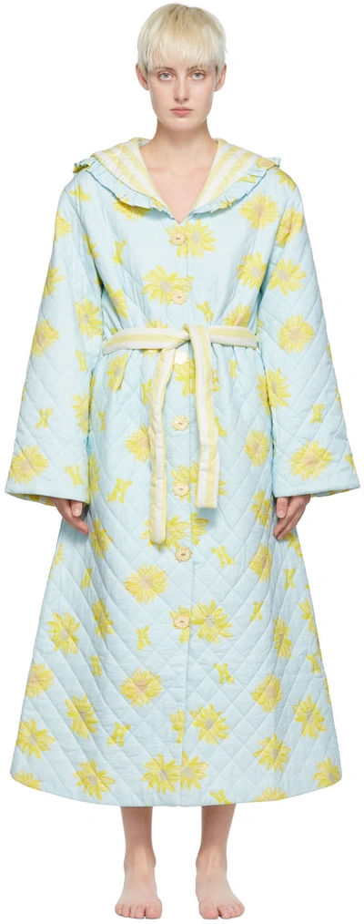 Helmstedt Blue Himawari Robe In Yellow