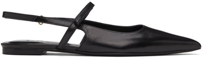 By Far Black Jess Ballerina Flats