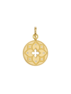Roberto Coin Venetian Princess 18k Diamond Open Flower Paperclip Pendant Necklace In Yellow Gold