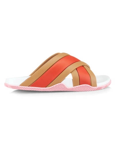 Gucci Agrado Cross-strap Slide Sandals In Beige