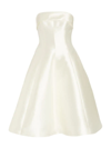 Amsale Satin A-line Dress In Ivory