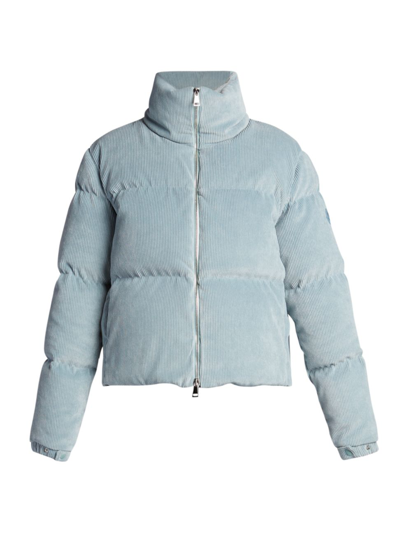 Moncler Antre Quilted Corduroy Down Jacket In Blue