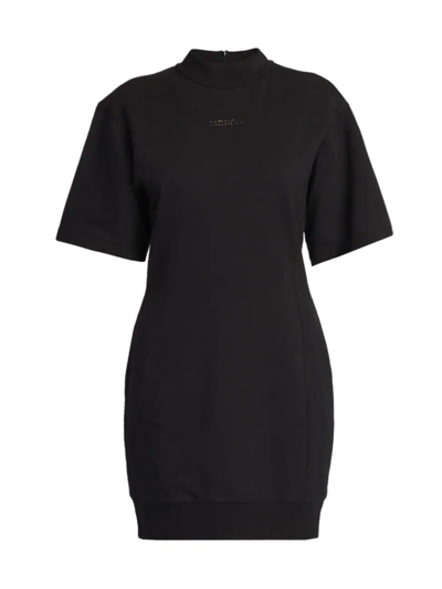 Moncler Logo T-shirt Minidress In Black