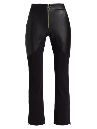 Wolford Body Lines Vegan Leather Trousers In Black