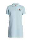 Kenzo Women's Crest Logo Polo Dress In Bleu Ciel