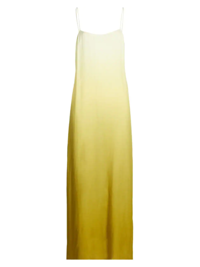 The Row Yellow & Green Kula Maxi Dress In Multicolor