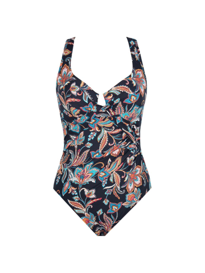 Miraclesuit Swim Scotch Floral Enchant One-piece Swimsuit In Black Multi