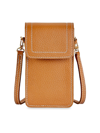 Gigi New York Women's Liv Leather Phone Crossbody Bag In Tan
