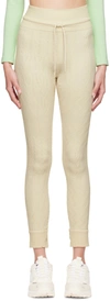 Otti Off-white Biodegradable Nylon Sport Leggings In W200 Ice Cream