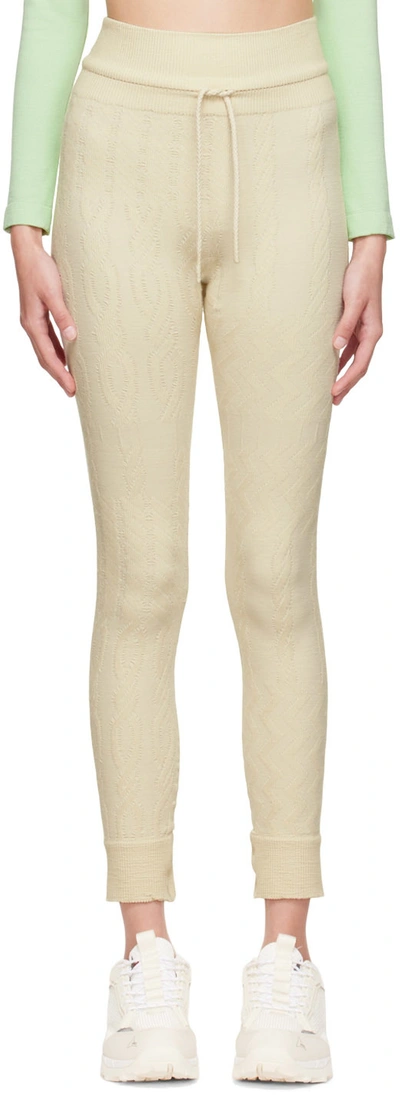 Otti Off-white Biodegradable Nylon Sport Leggings In W200 Ice Cream