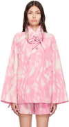 GANNI PINK RECYCLED POLYESTER JACKET