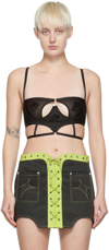 Didu Black Polyester Bra In Black