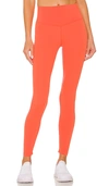 Splits59 Aerial High Waist Rigor 7/8 Legging In Fire/vintage White In Orange