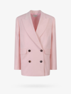 Alexander Mcqueen Double-breasted Jacket With Peaked Lapels For Women In Pink
