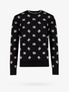Dolce & Gabbana Dg-logo Jacquard Wool-silk Jumper In Black