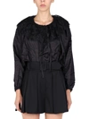 Patou Embroidered Front Button And Knot Closure Blouse In Black