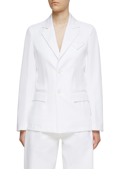Bottega Veneta Cotton Single-breasted Blazer In White