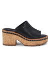 Karl Lagerfeld Women's Chunky Leather Block Heel Mules In Black