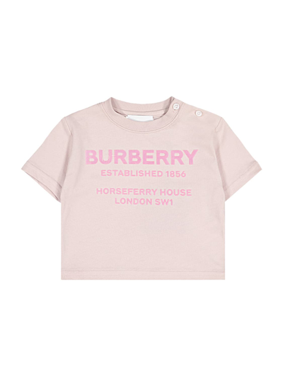 Burberry Babies' Horseferry针织t恤 In Beige