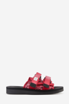 Suicoke Red And Black Nylon Moto-cab-pt02 Sandal In Red