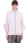 KHRISJOY BOMBER IN ROSE-PINK POLYAMIDE