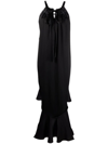 Maison Margiela Deconstructed Maxi Dress In Nero
