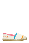 Mc2 Saint Barth Mogan Wave-trim Espadrilles In White