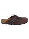 Birkenstock Boston Mules In Brown In Habana