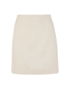 Gauge81 High-waisted Linen Miniskirt In White