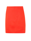 Gauge81 Mani Linen-blend Mini Skirt In Blood Orange