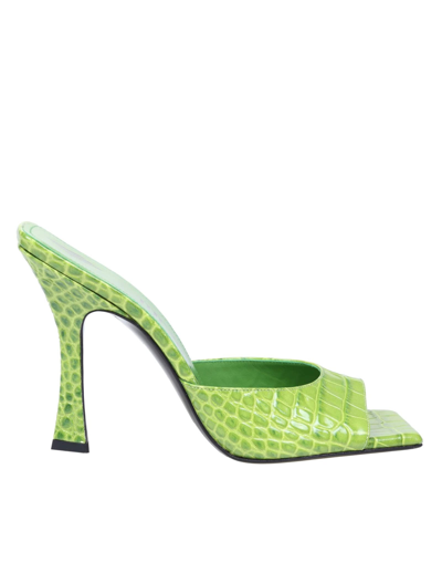 ATTICO MULE ANAIS IN GREEN LEATHER
