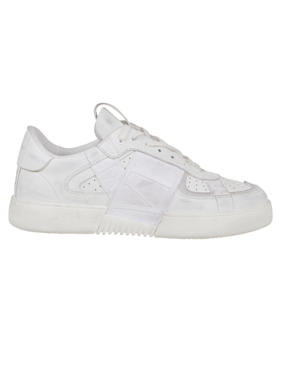 Valentino Garavani Vl7n Sneakers In Leather And Fabric In White