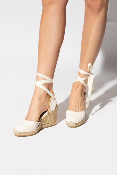 Stuart Weitzman 75mm Marguerita Mesh Espadrilles Wedges In Ivory