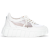 AGL ATTILIO GIUSTI LEOMBRUNI AGL BLONDIE SNEAKER IN WHITE LEATHER AND TECHNICAL FABRIC