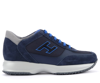 Hogan Interactive H Flock Sneakers In Blu
